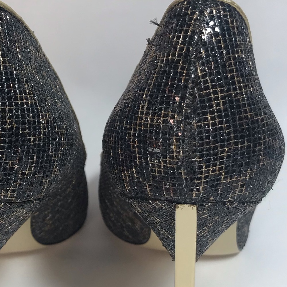 Enzo Angiolini Eainfinti Infinity Black Gold Metallic Cheetah Print Pumps - Picture 13 of 16